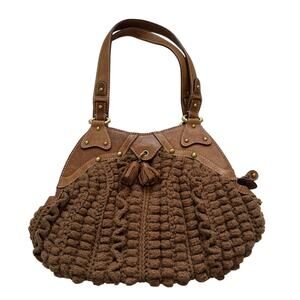 Savoy crocheted & leather bag